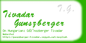 tivadar gunszberger business card